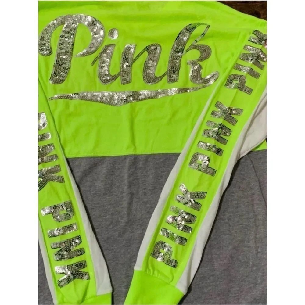 VS PINK BLING NEON COLORBLOCK OUTFIT SET S